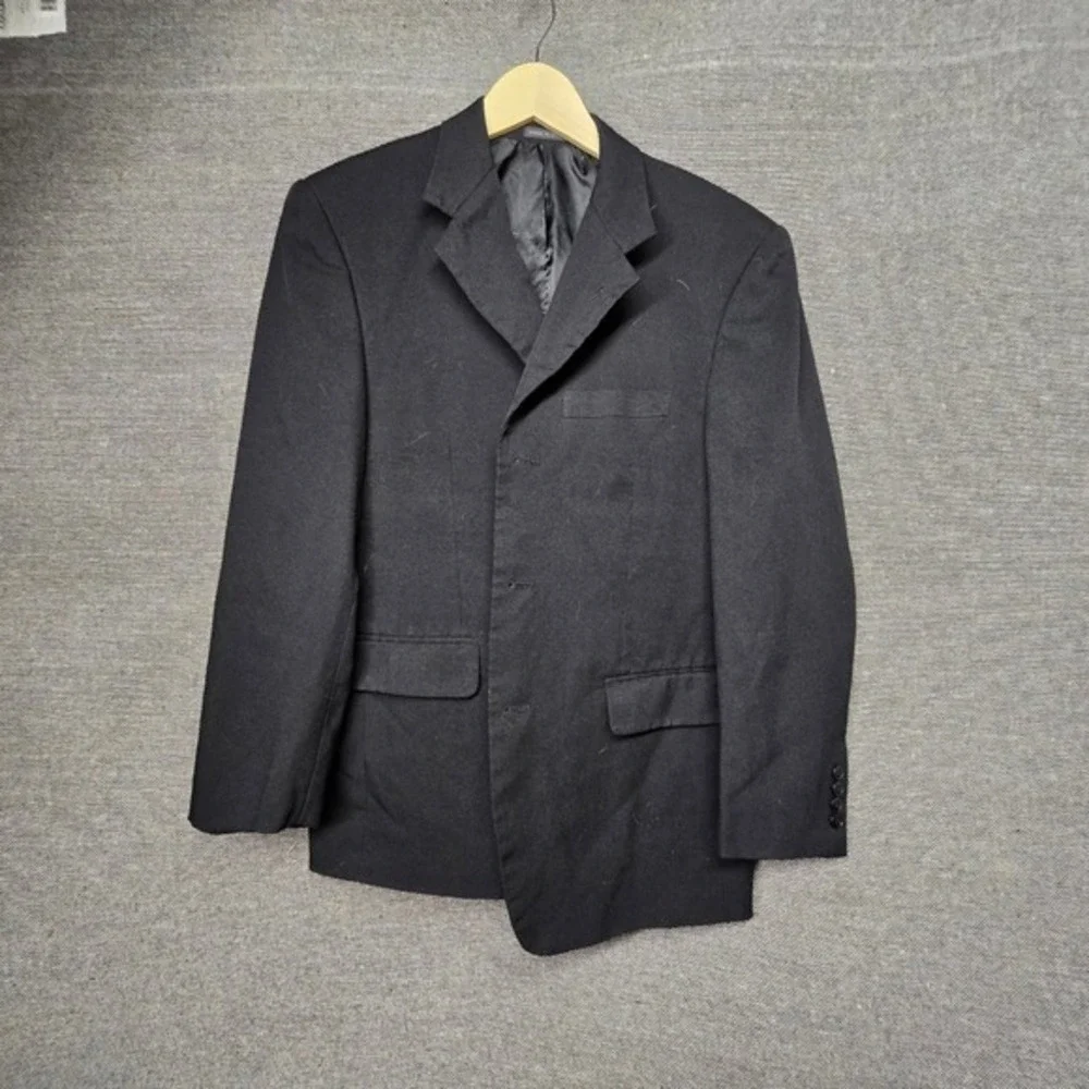 Moda Christiano Mens Black 3 Button‎ Blazer Sport Coat Designed in Italy 44R
